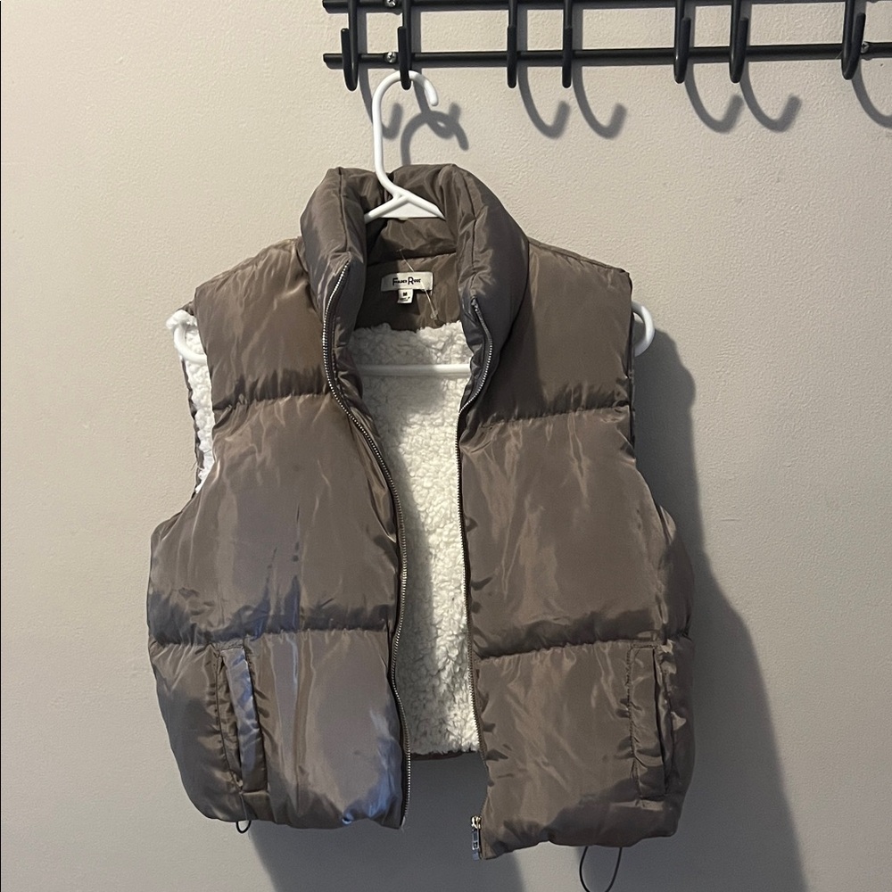 Faded Rose Tan Puffer Vest